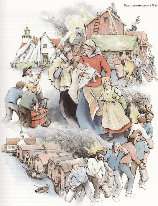 Glimt fra bybrannen i 1843