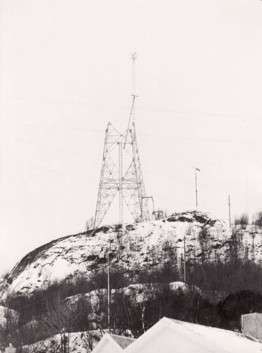 Telemasta på Varberg under montering